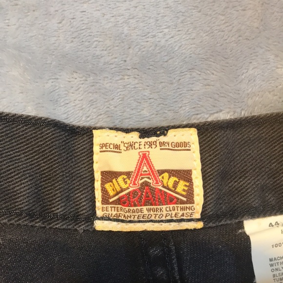 Vintage BIG ACE BRAND Black Denim Shorts Size 9 - Picture 6 of 7